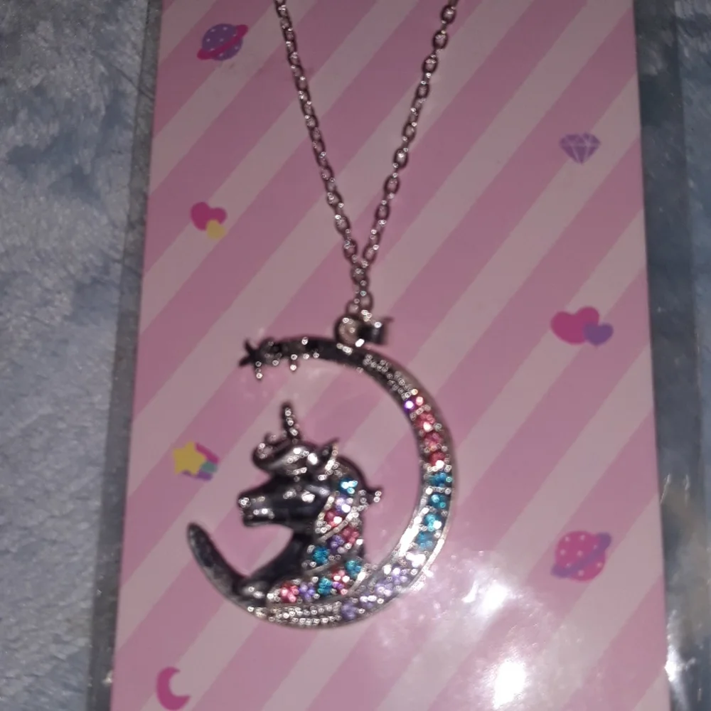 UNICORN Silver Necklace and Earrings Set  Adult or Child NEWv